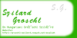 szilard groschl business card